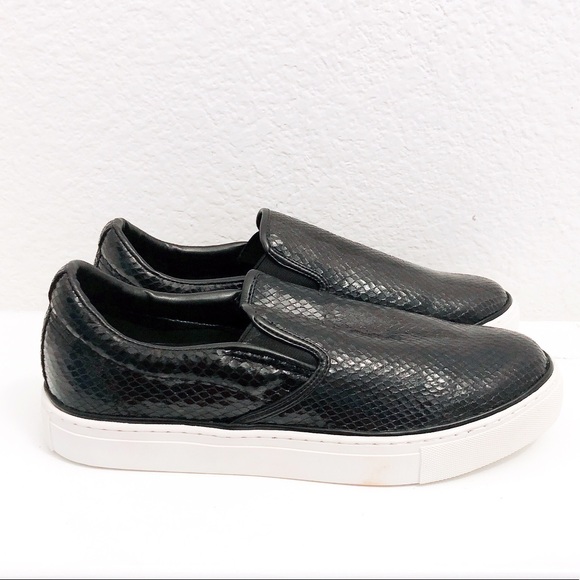 Comme des Garçon Embossed Sneakers Slip-On Shoes Black White Size 11 M NWT $225 - Picture 6 of 14